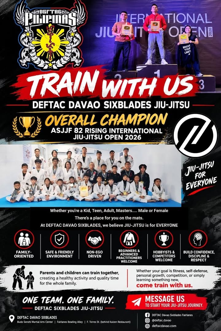 Deftac Davao Sixblades Jiujitsu Fairlanes